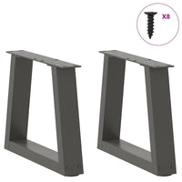 Kavos staliuko kojelės, V formos, 2 vnt., antracito spalvos, 30x(30 - 31,3) cm, plienas - Namų Idėja