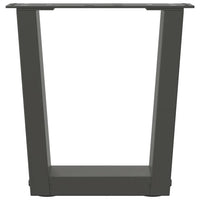 Kavos staliuko kojelės, V formos, 2 vnt., antracito spalvos, 30x(30 - 31,3) cm, plienas - Namų Idėja