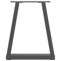 Kavos staliuko kojelės, V formos, 2 vnt., antracito spalvos, 38x(42 - 43,3) cm, plienas - Namų Idėja