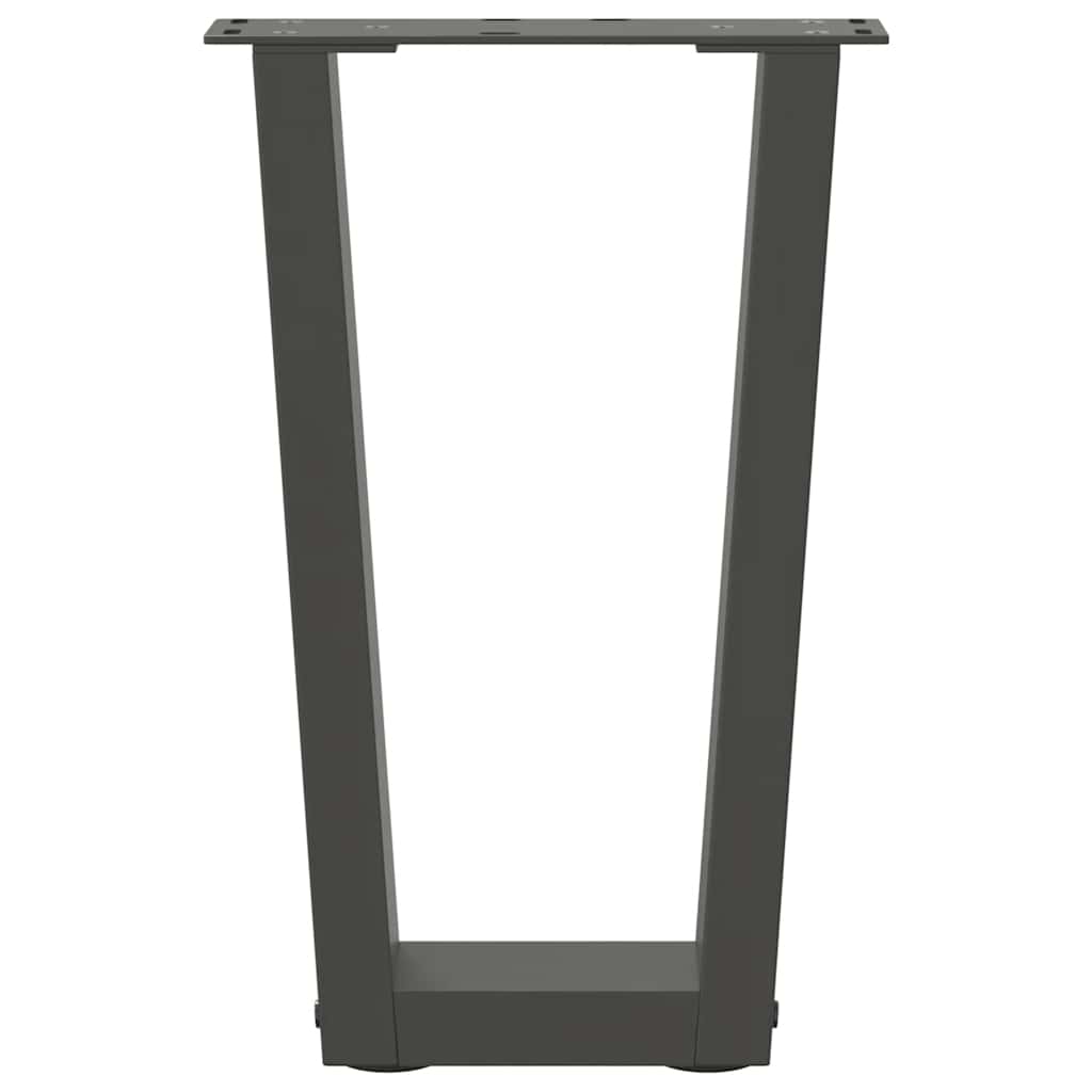 Kavos staliuko kojelės, V formos, 2 vnt., antracito spalvos, 38x(42 - 43,3) cm, plienas - Namų Idėja