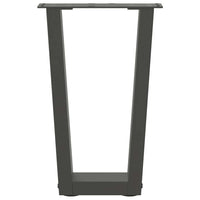Kavos staliuko kojelės, V formos, 2 vnt., antracito spalvos, 38x(42 - 43,3) cm, plienas - Namų Idėja