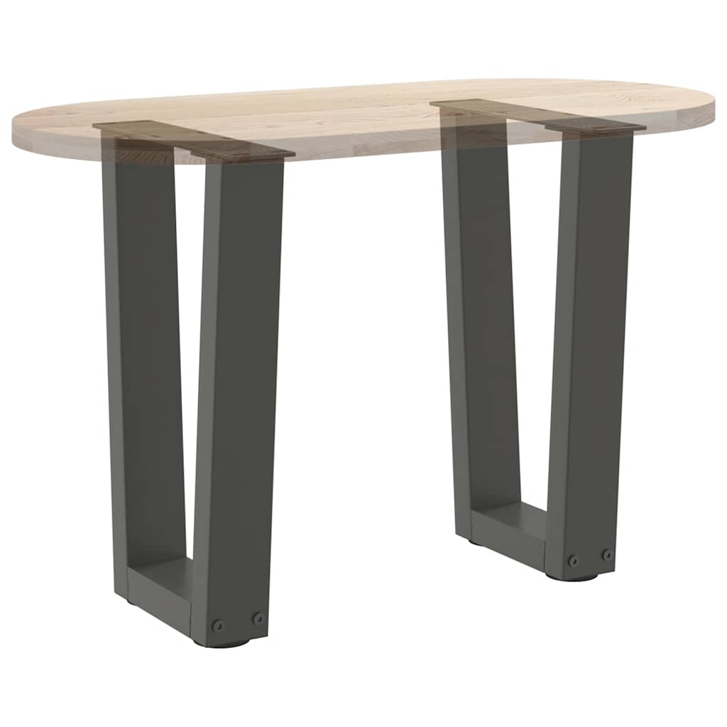 Kavos staliuko kojelės, V formos, 2 vnt., antracito spalvos, 38x(42 - 43,3) cm, plienas - Namų Idėja
