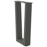 Kavos staliuko kojelės, V formos, 2 vnt., antracito spalvos, 38x(42 - 43,3) cm, plienas - Namų Idėja