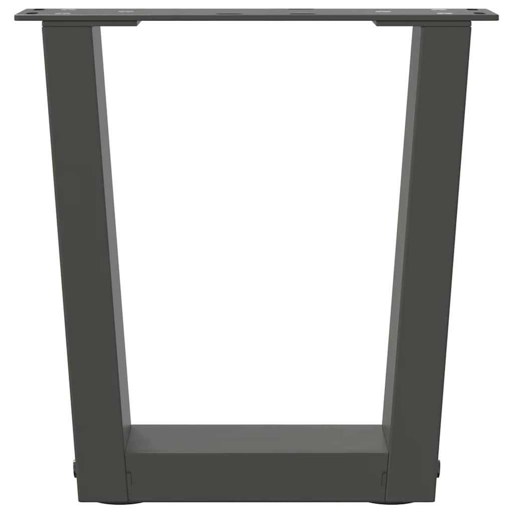 Kavos staliuko kojelės, V formos, 2 vnt., antracito spalvos, 40x(30 - 31,3) cm, plienas - Namų Idėja