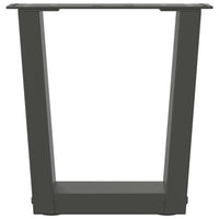 Kavos staliuko kojelės, V formos, 2 vnt., antracito spalvos, 40x(30 - 31,3) cm, plienas - Namų Idėja