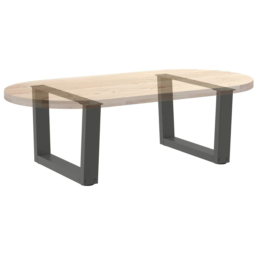 Kavos staliuko kojelės, V formos, 2 vnt., antracito spalvos, 50x(30 - 31,3) cm, plienas - Namų Idėja