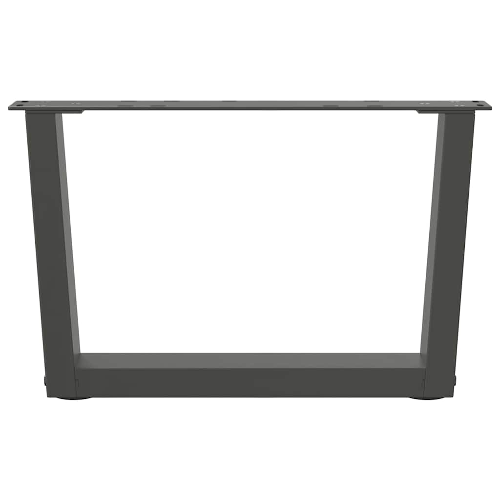 Kavos staliuko kojelės, V formos, 2 vnt., antracito spalvos, 50x(30 - 31,3) cm, plienas - Namų Idėja