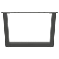 Kavos staliuko kojelės, V formos, 2 vnt., antracito spalvos, 50x(30 - 31,3) cm, plienas - Namų Idėja