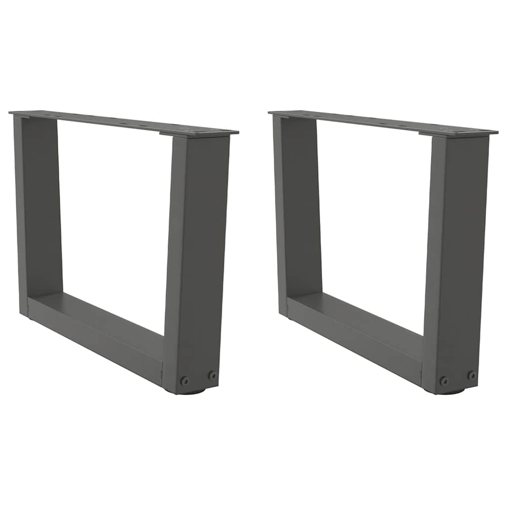 Kavos staliuko kojelės, V formos, 2 vnt., antracito spalvos, 50x(30 - 31,3) cm, plienas - Namų Idėja