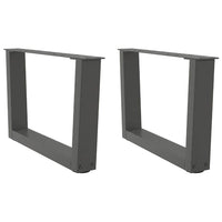 Kavos staliuko kojelės, V formos, 2 vnt., antracito spalvos, 50x(30 - 31,3) cm, plienas - Namų Idėja