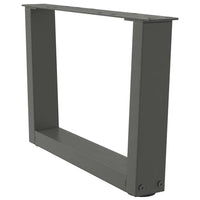Kavos staliuko kojelės, V formos, 2 vnt., antracito spalvos, 50x(30 - 31,3) cm, plienas - Namų Idėja