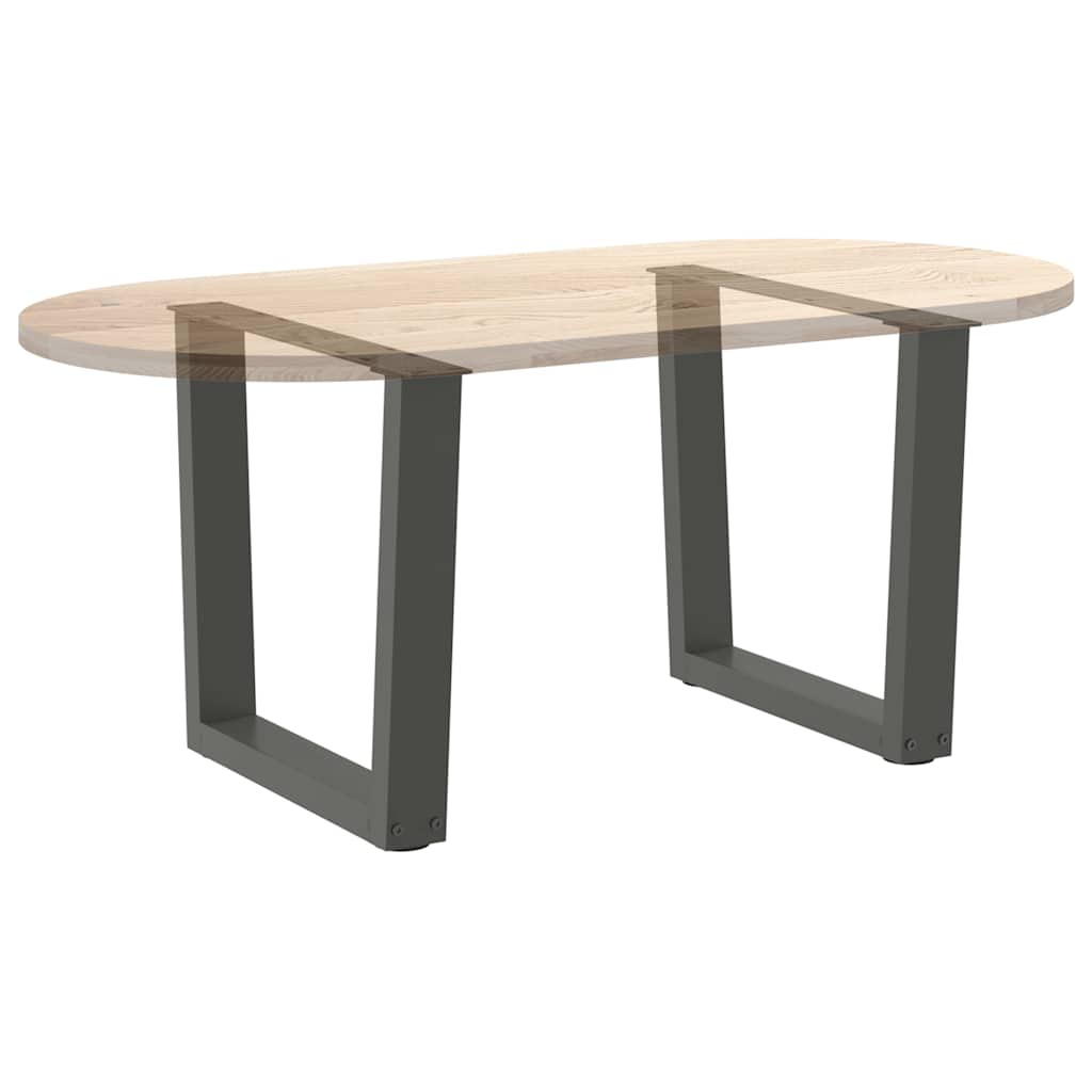 Kavos staliuko kojelės, V formos, 2 vnt., antracito spalvos, 50x(42 - 43,3) cm, plienas - Namų Idėja