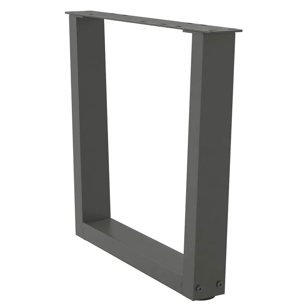 Kavos staliuko kojelės, V formos, 2 vnt., antracito spalvos, 50x(42 - 43,3) cm, plienas - Namų Idėja