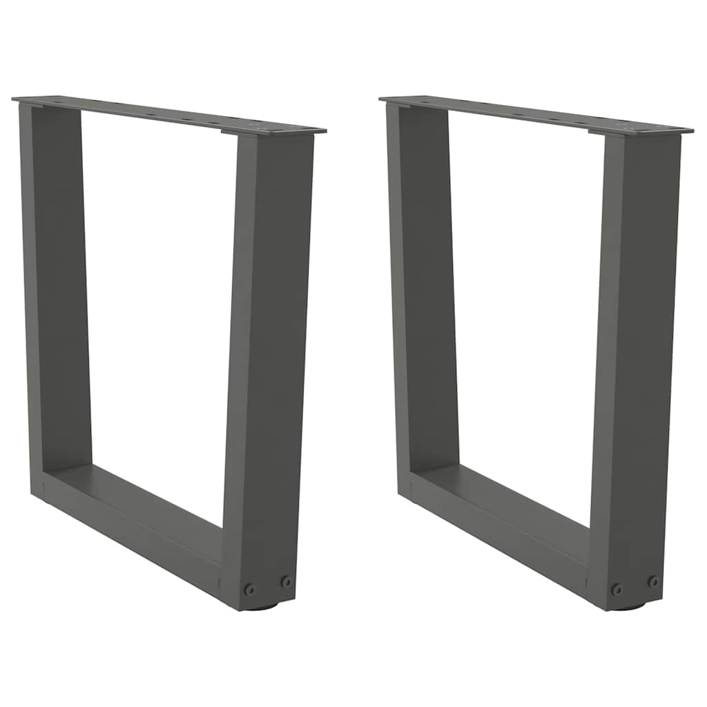 Kavos staliuko kojelės, V formos, 2 vnt., antracito spalvos, 50x(42 - 43,3) cm, plienas - Namų Idėja