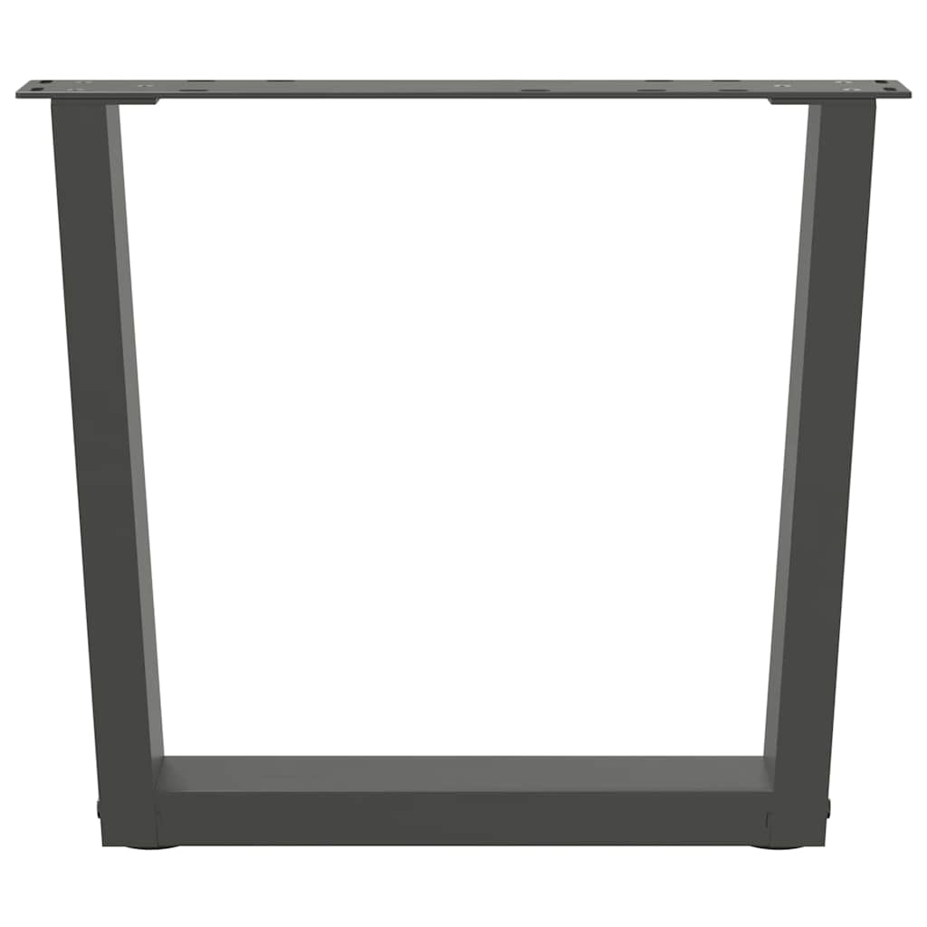 Kavos staliuko kojelės, V formos, 2 vnt., antracito spalvos, 50x(42 - 43,3) cm, plienas - Namų Idėja