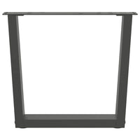 Kavos staliuko kojelės, V formos, 2 vnt., antracito spalvos, 50x(42 - 43,3) cm, plienas - Namų Idėja