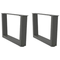 Kavos staliuko kojelės, V formos, 2 vnt., antracito spalvos, 60x(30 - 31,3) cm, plienas - Namų Idėja