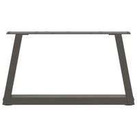 Kavos staliuko kojelės, V formos, 2 vnt., antracito spalvos, 60x(30 - 31,3) cm, plienas - Namų Idėja