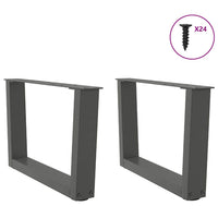 Kavos staliuko kojelės, V formos, 2 vnt., antracito spalvos, 60x(30 - 31,3) cm, plienas - Namų Idėja