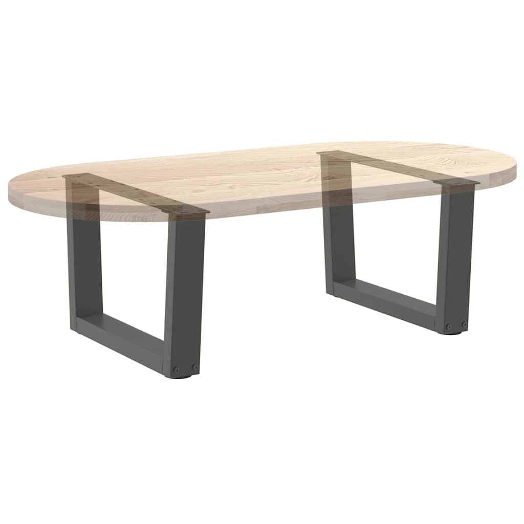 Kavos staliuko kojelės, V formos, 2 vnt., antracito spalvos, 60x(30 - 31,3) cm, plienas - Namų Idėja