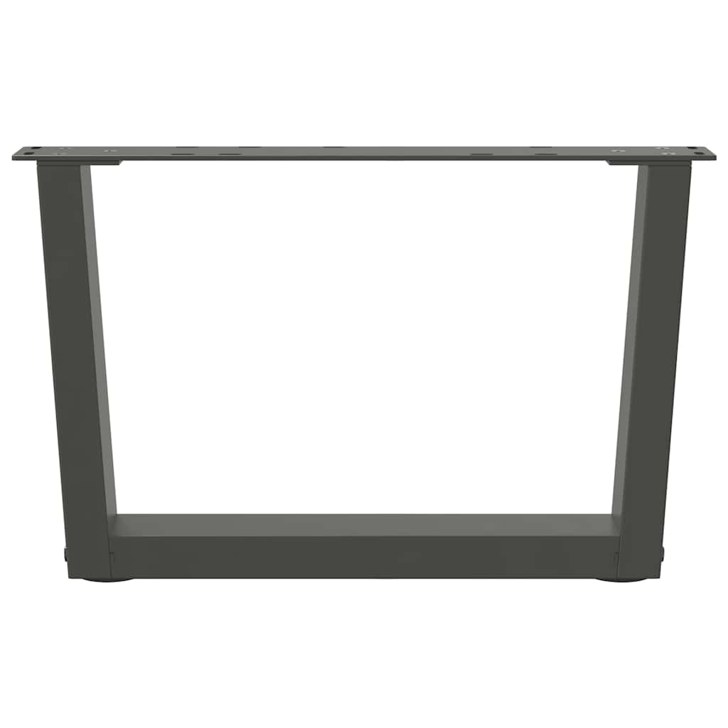 Kavos staliuko kojelės, V formos, 2 vnt., antracito spalvos, 60x(30 - 31,3) cm, plienas - Namų Idėja