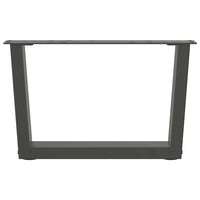 Kavos staliuko kojelės, V formos, 2 vnt., antracito spalvos, 60x(30 - 31,3) cm, plienas - Namų Idėja