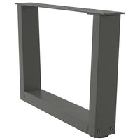 Kavos staliuko kojelės, V formos, 2 vnt., antracito spalvos, 60x(30 - 31,3) cm, plienas - Namų Idėja