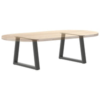 Kavos staliuko kojelės, V formos, 2 vnt., antracito spalvos, 60x(42 - 43,3) cm, plienas - Namų Idėja