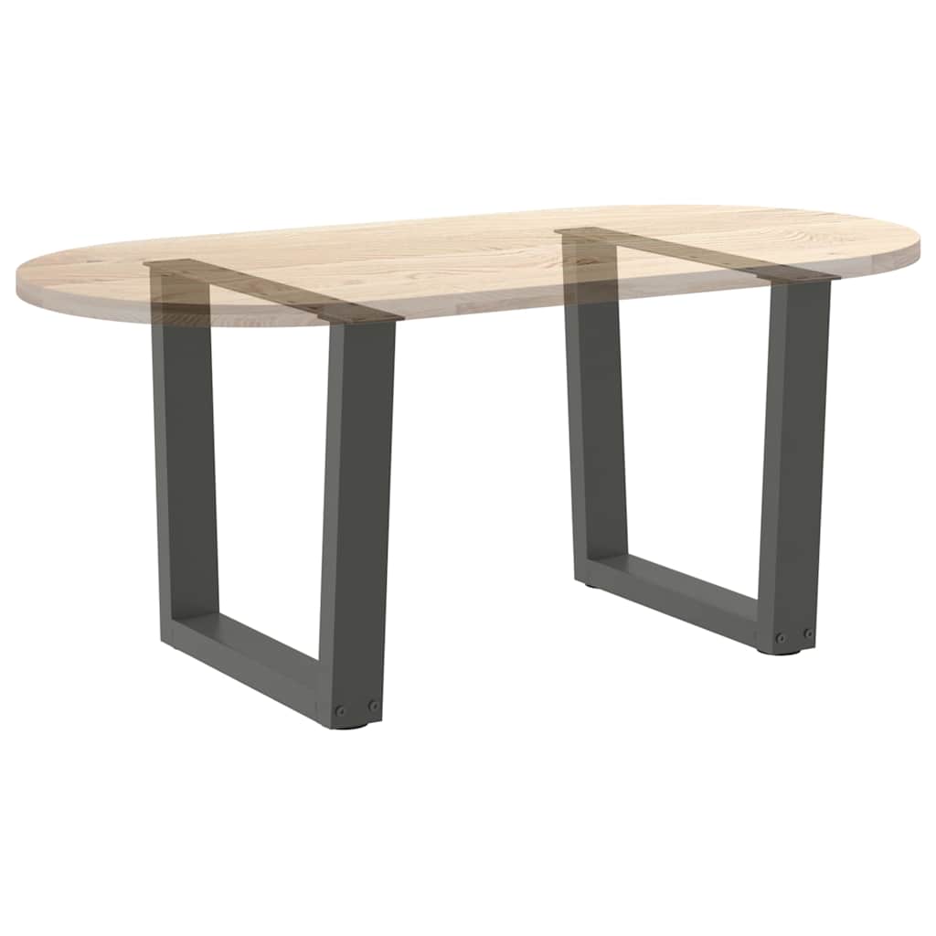 Kavos staliuko kojelės, V formos, 2 vnt., antracito spalvos, 60x(42 - 43,3) cm, plienas - Namų Idėja