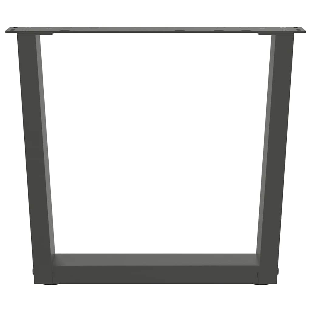 Kavos staliuko kojelės, V formos, 2 vnt., antracito spalvos, 60x(42 - 43,3) cm, plienas - Namų Idėja