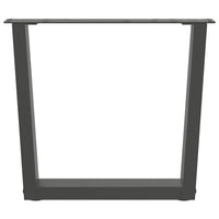 Kavos staliuko kojelės, V formos, 2 vnt., antracito spalvos, 60x(42 - 43,3) cm, plienas - Namų Idėja