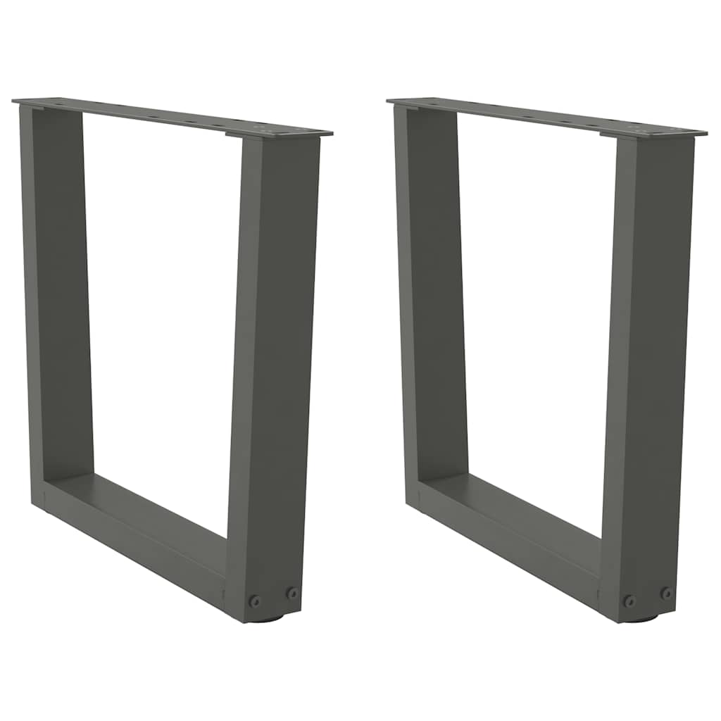 Kavos staliuko kojelės, V formos, 2 vnt., antracito spalvos, 60x(42 - 43,3) cm, plienas - Namų Idėja