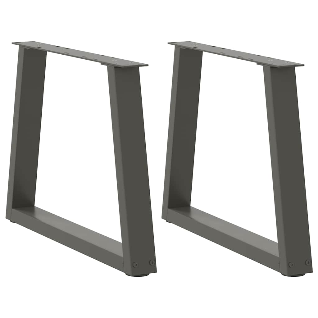 Kavos staliuko kojelės, V formos, 2 vnt., antracito spalvos, 60x(42 - 43,3) cm, plienas - Namų Idėja