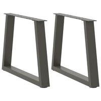 Kavos staliuko kojelės, V formos, 2 vnt., antracito spalvos, 60x(42 - 43,3) cm, plienas - Namų Idėja