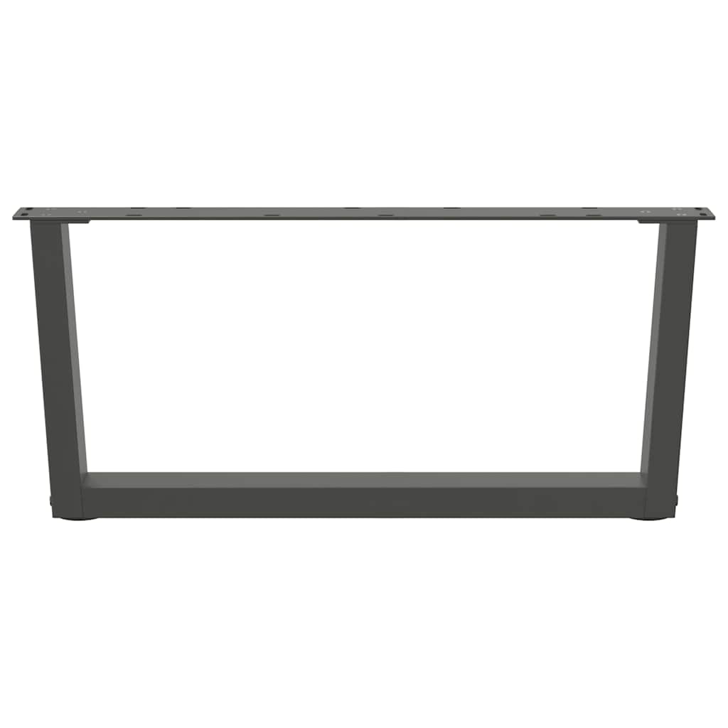 Kavos staliuko kojelės, V formos, 2 vnt., antracito spalvos, 70x(30 - 31,3) cm, plienas - Namų Idėja