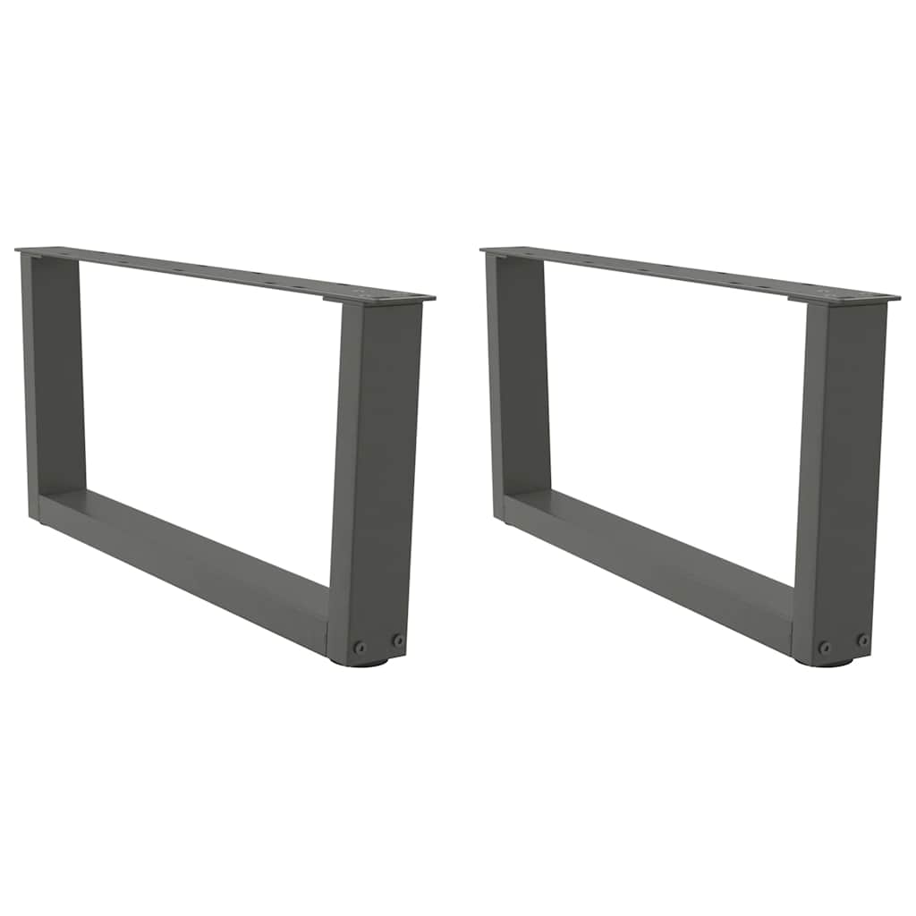 Kavos staliuko kojelės, V formos, 2 vnt., antracito spalvos, 70x(30 - 31,3) cm, plienas - Namų Idėja
