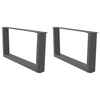 Kavos staliuko kojelės, V formos, 2 vnt., antracito spalvos, 70x(30 - 31,3) cm, plienas - Namų Idėja