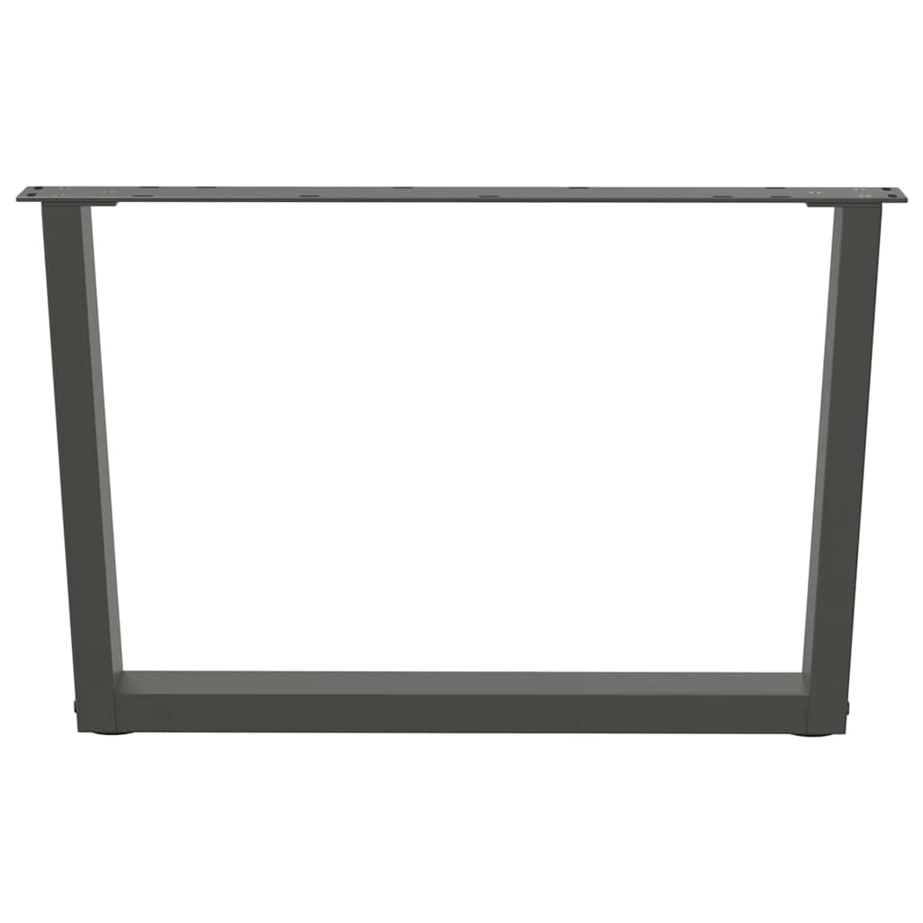 Kavos staliuko kojelės, V formos, 2 vnt., antracito spalvos, 70x(42 - 43,3) cm, plienas - Namų Idėja