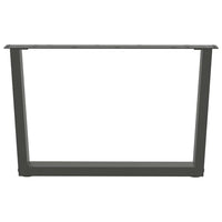 Kavos staliuko kojelės, V formos, 2 vnt., antracito spalvos, 70x(42 - 43,3) cm, plienas - Namų Idėja