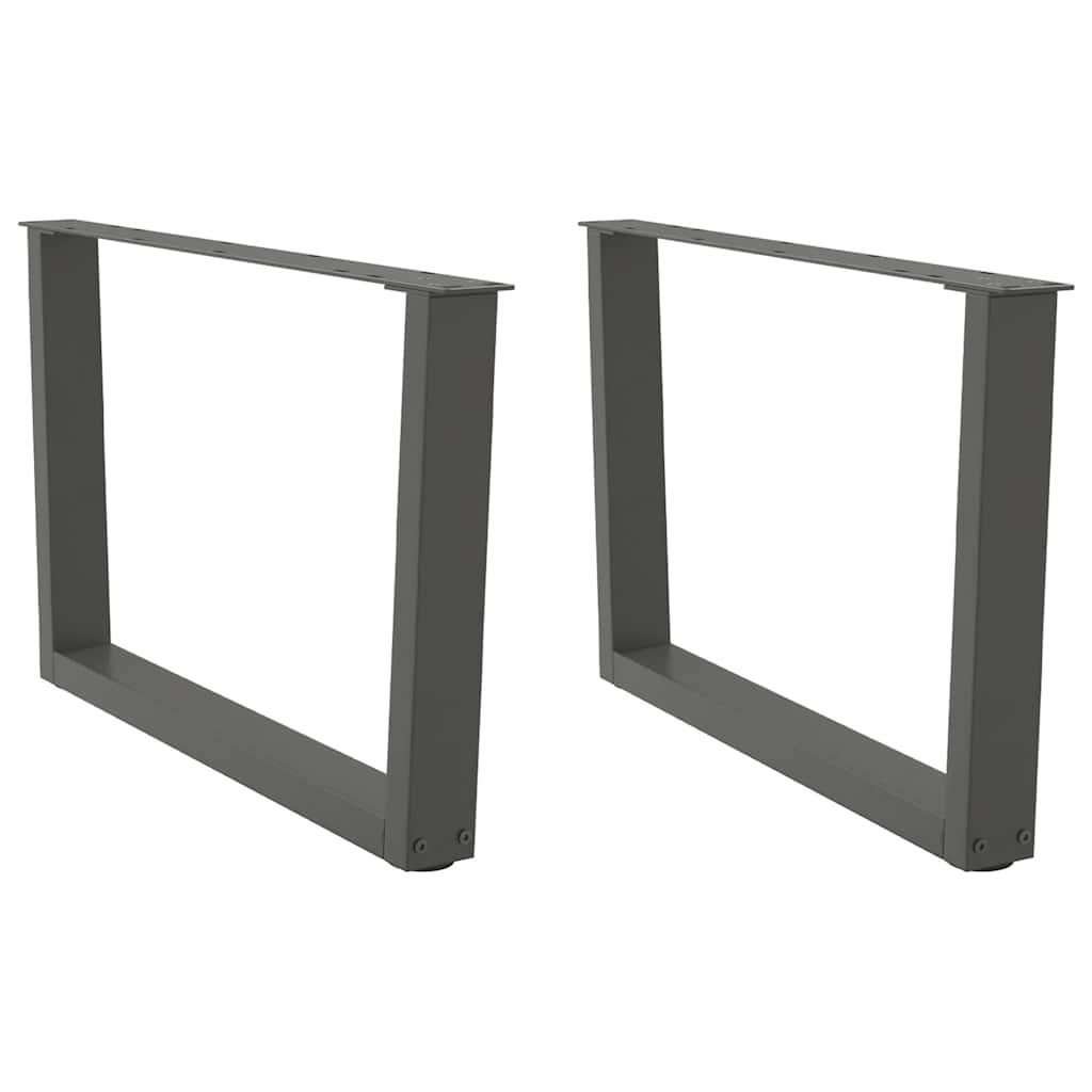 Kavos staliuko kojelės, V formos, 2 vnt., antracito spalvos, 70x(42 - 43,3) cm, plienas - Namų Idėja