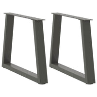 Kavos staliuko kojelės, V formos, 2 vnt., antracito spalvos, 70x(42 - 43,3) cm, plienas - Namų Idėja