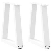 Kavos staliuko kojelės, V formos, 2 vnt., baltos, 28x(42 - 43,3) cm, plienas - Namų Idėja