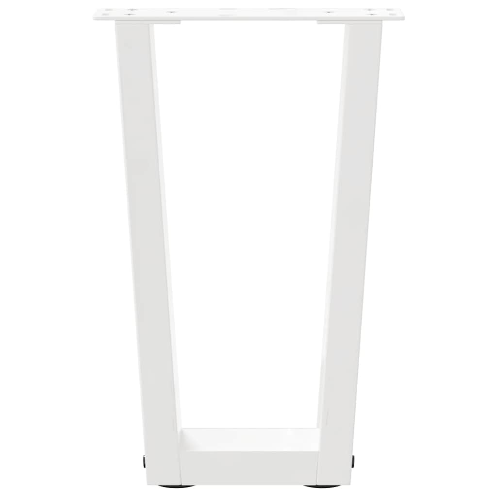 Kavos staliuko kojelės, V formos, 2 vnt., baltos, 28x(42 - 43,3) cm, plienas - Namų Idėja