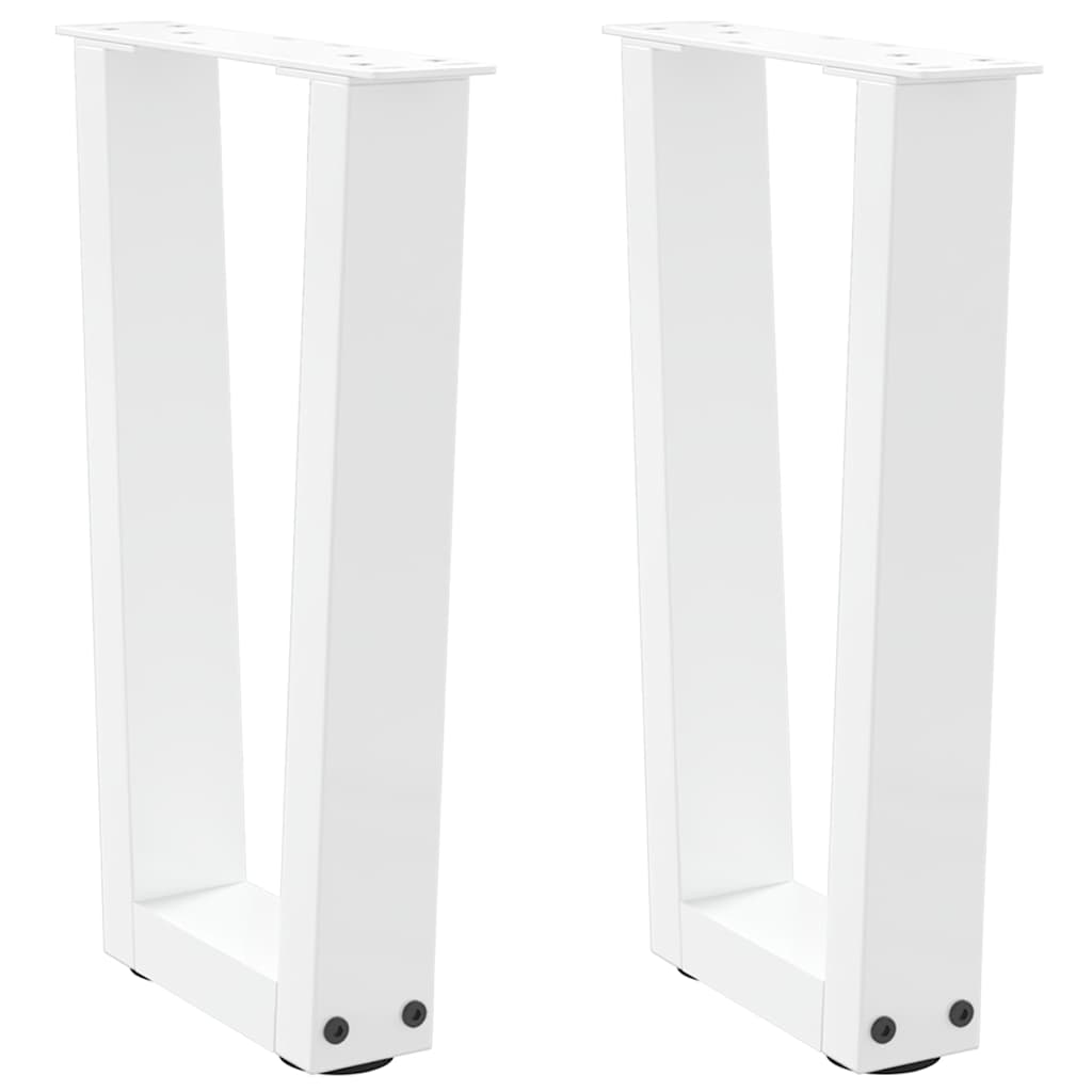 Kavos staliuko kojelės, V formos, 2 vnt., baltos, 28x(42 - 43,3) cm, plienas - Namų Idėja