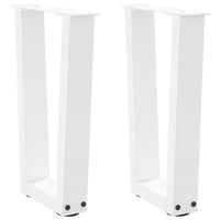 Kavos staliuko kojelės, V formos, 2 vnt., baltos, 28x(42 - 43,3) cm, plienas - Namų Idėja