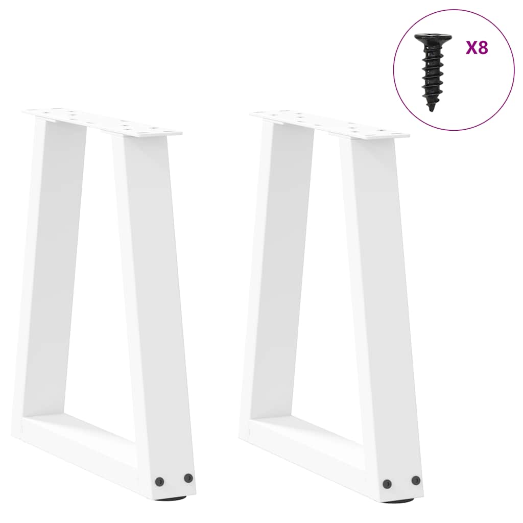Kavos staliuko kojelės, V formos, 2 vnt., baltos, 28x(42 - 43,3) cm, plienas - Namų Idėja