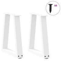 Kavos staliuko kojelės, V formos, 2 vnt., baltos, 28x(42 - 43,3) cm, plienas - Namų Idėja