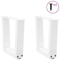 Kavos staliuko kojelės, V formos, 2 vnt., baltos, 30x(30 - 31,3) cm, plienas - Namų Idėja