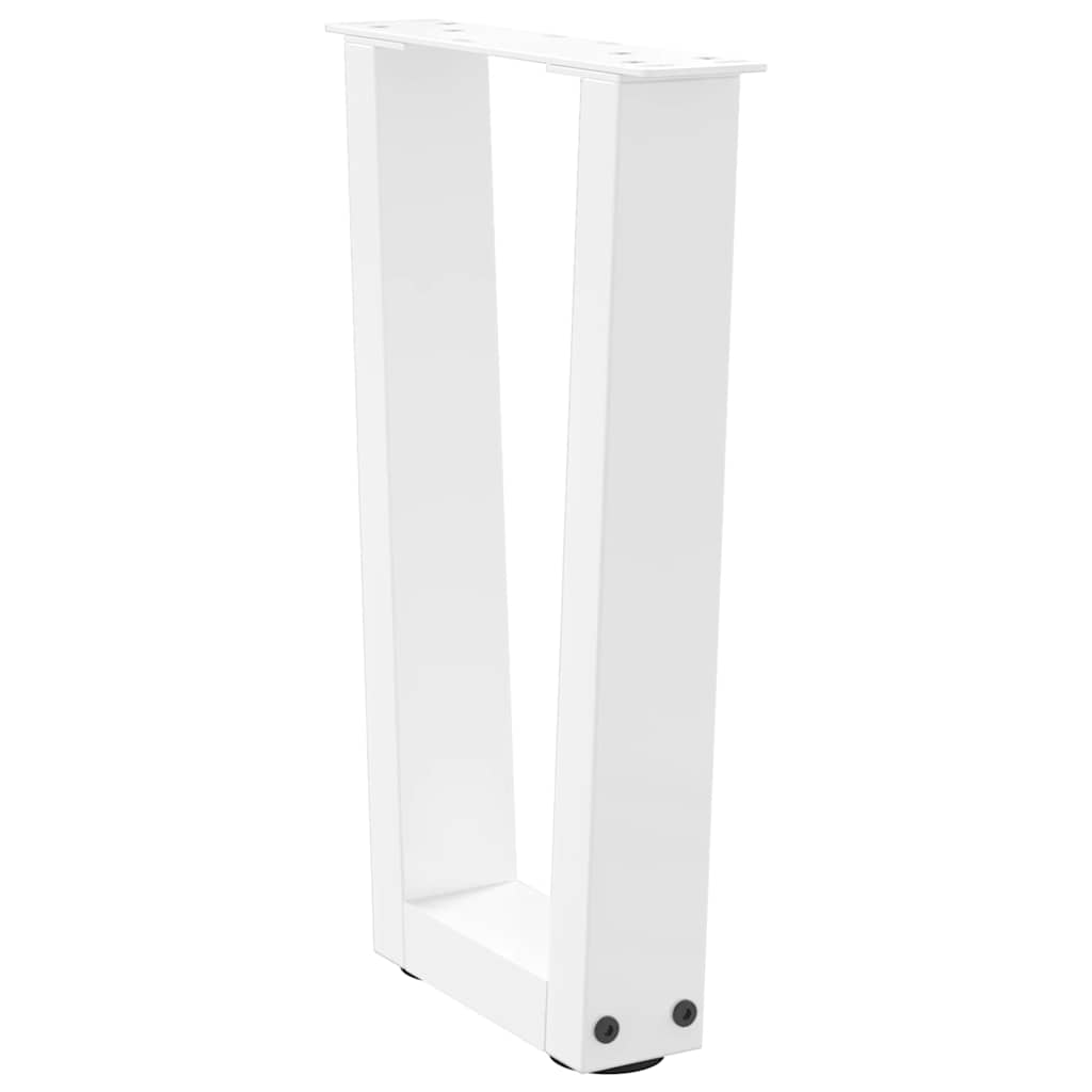 Kavos staliuko kojelės, V formos, 2 vnt., baltos, 38x(42 - 43,3) cm, plienas - Namų Idėja