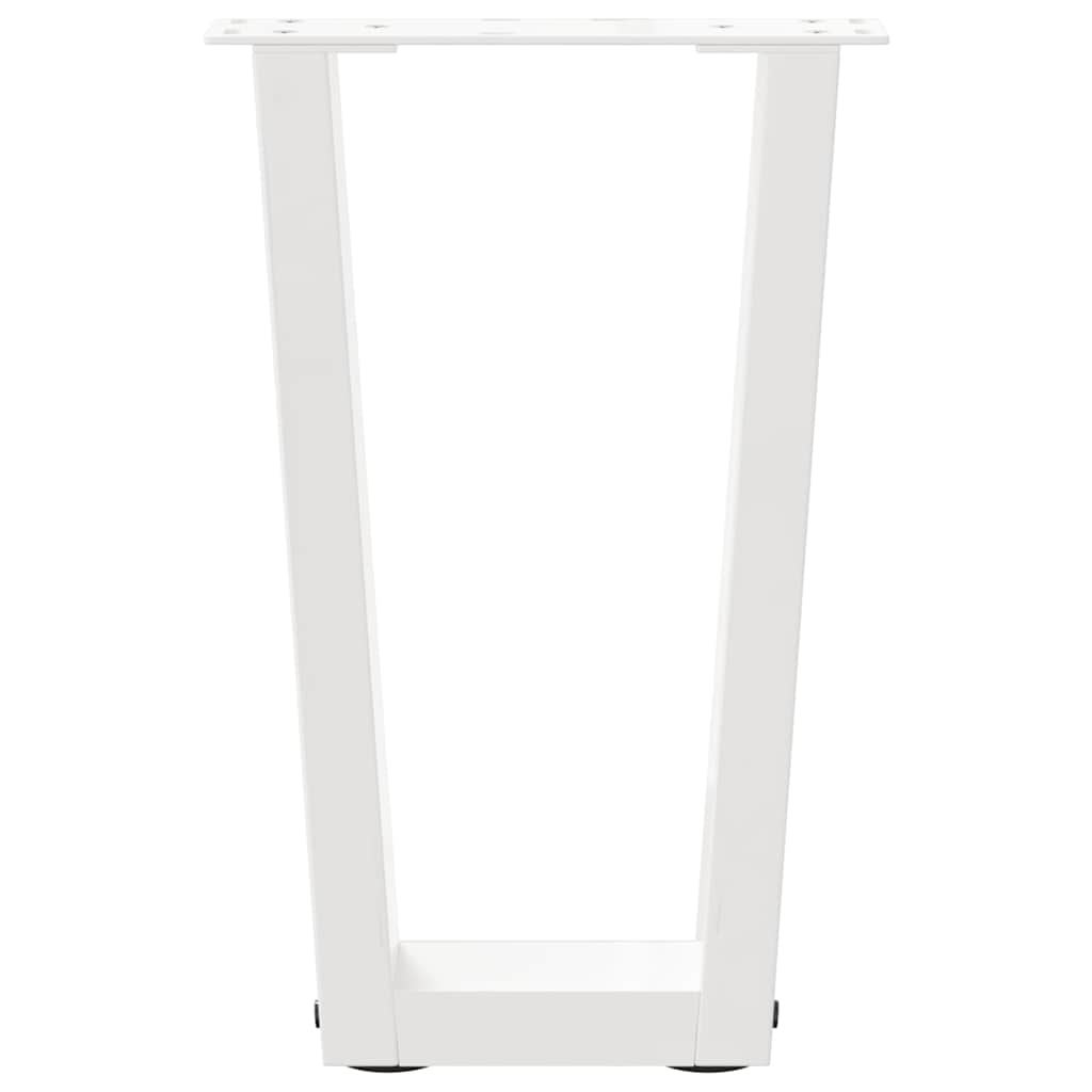 Kavos staliuko kojelės, V formos, 2 vnt., baltos, 38x(42 - 43,3) cm, plienas - Namų Idėja